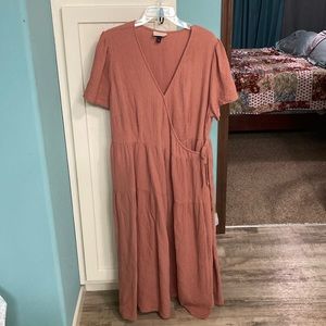 Universal Thread Wrap Dress Dusty Pink